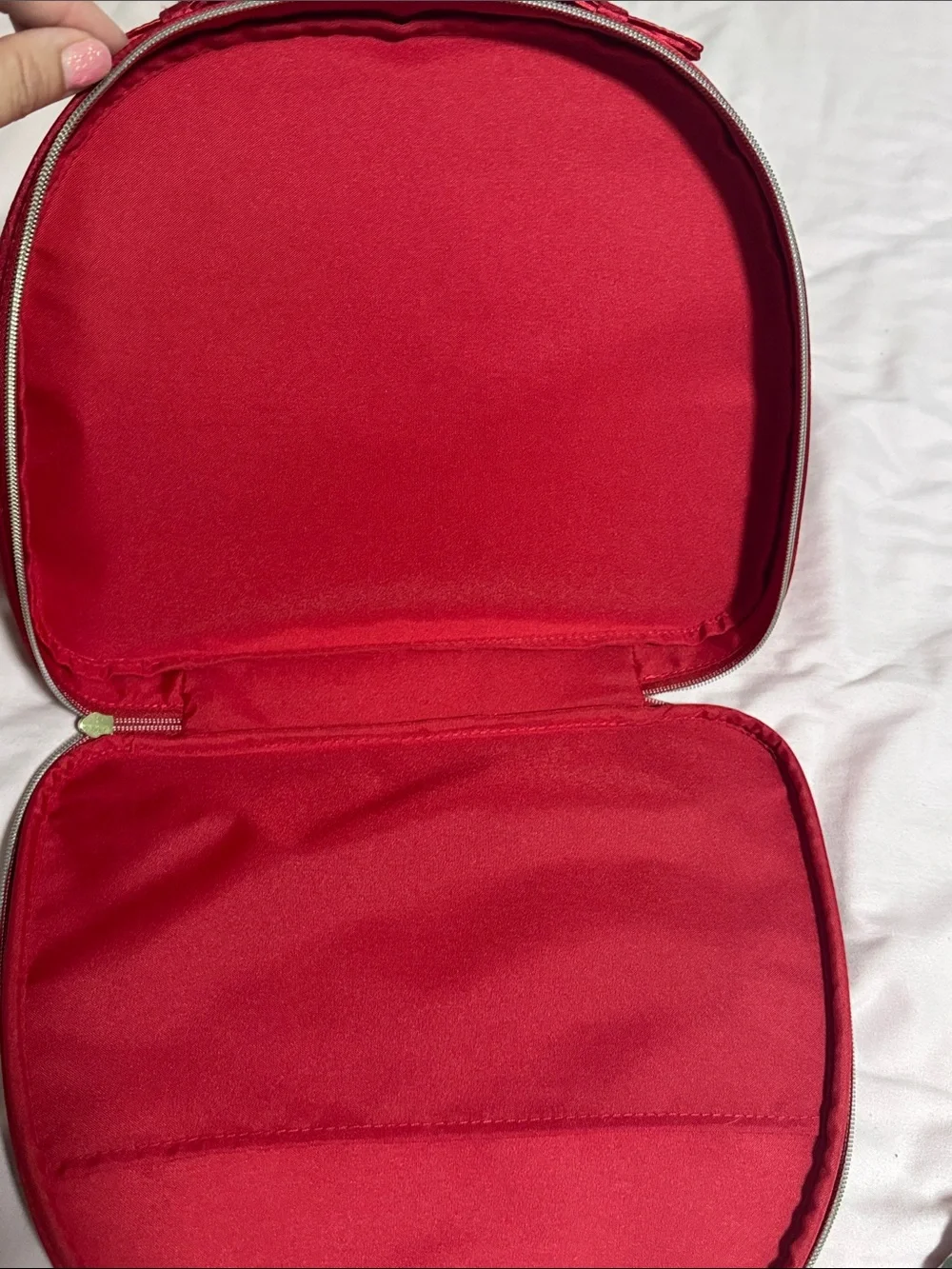 Estee Lauder Red Polka Dot Handle Cosmetic Case